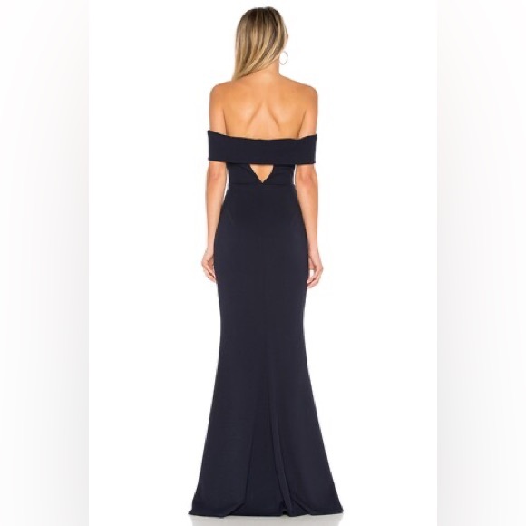 New! Katie May x Noel and Jean Legacy Gown Off-Shoulder Navy Maxi Dress 💙size 8 - Picture 5 of 12